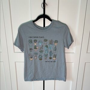 Potted Plants Graphic Tee - Blue
